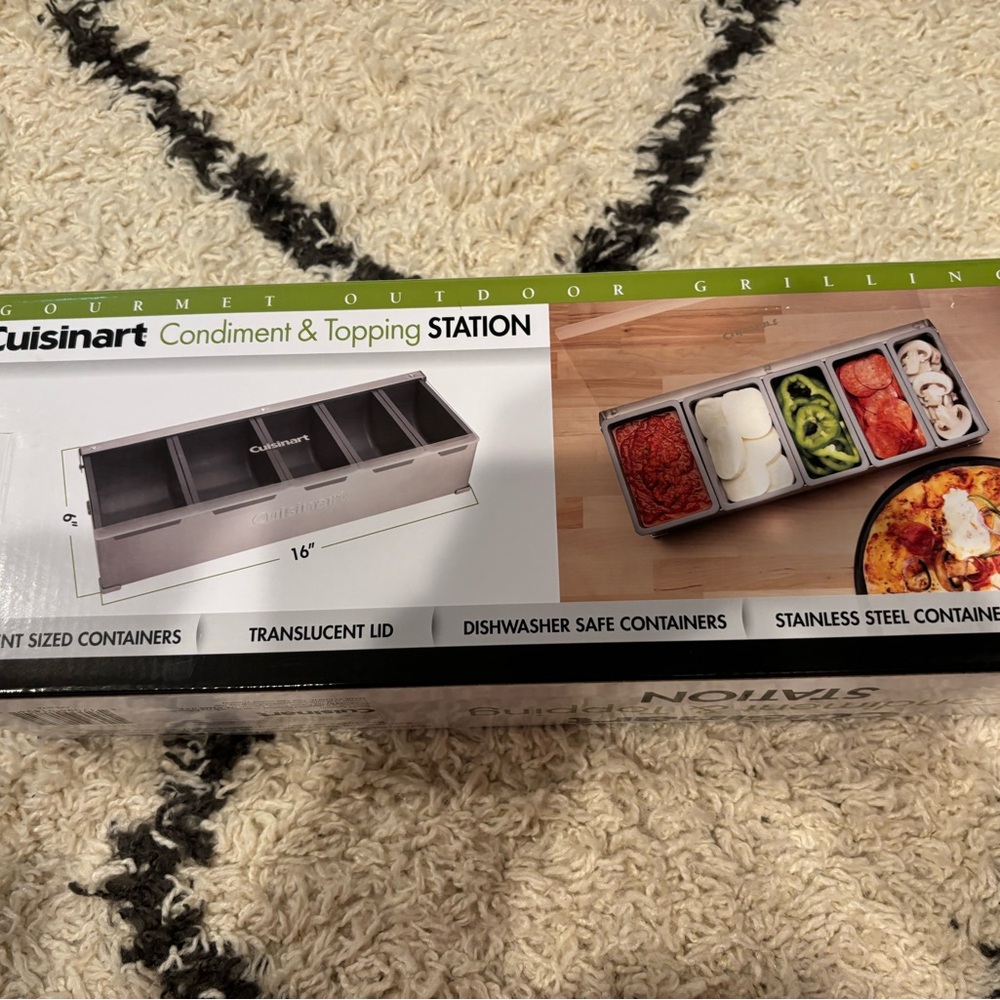 BRAND NEW Cuisinart condiment and topping station